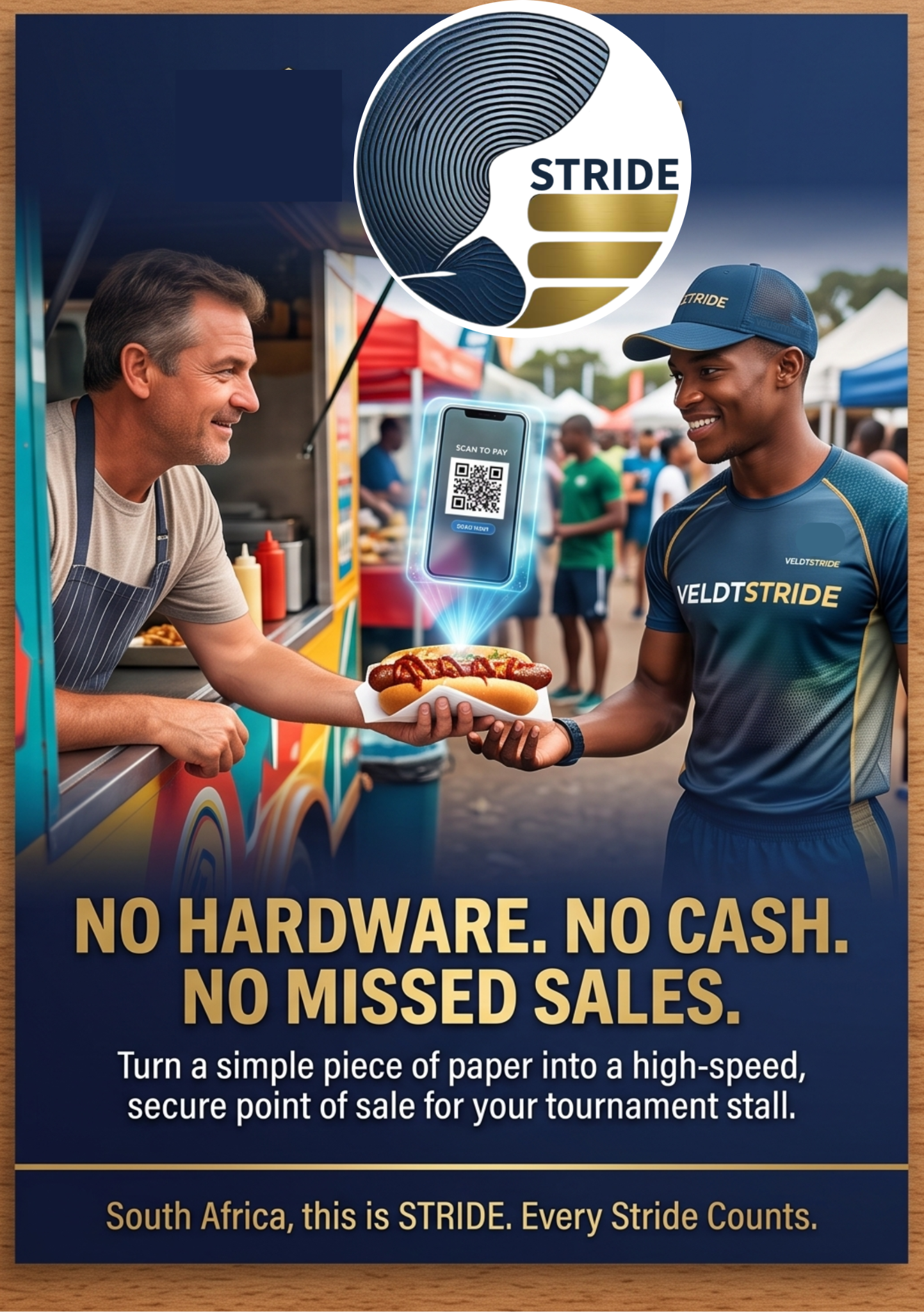 Cashless gmeday and digital passport poster